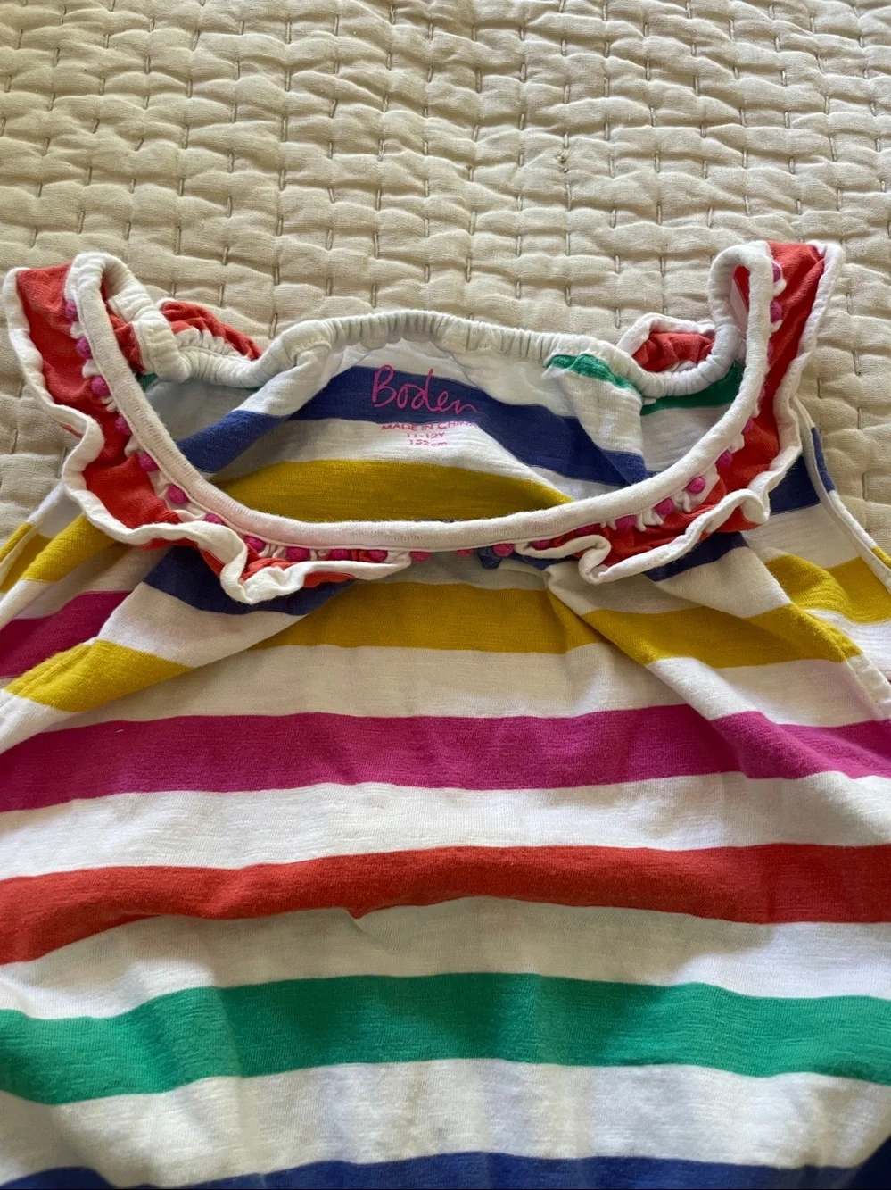 Mini Boden romper 11-12 stripe colorful